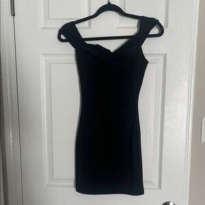 Charlotte Russe Black Off-Shoulder Dress